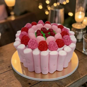 Tarta de gominolas pequeña de un piso